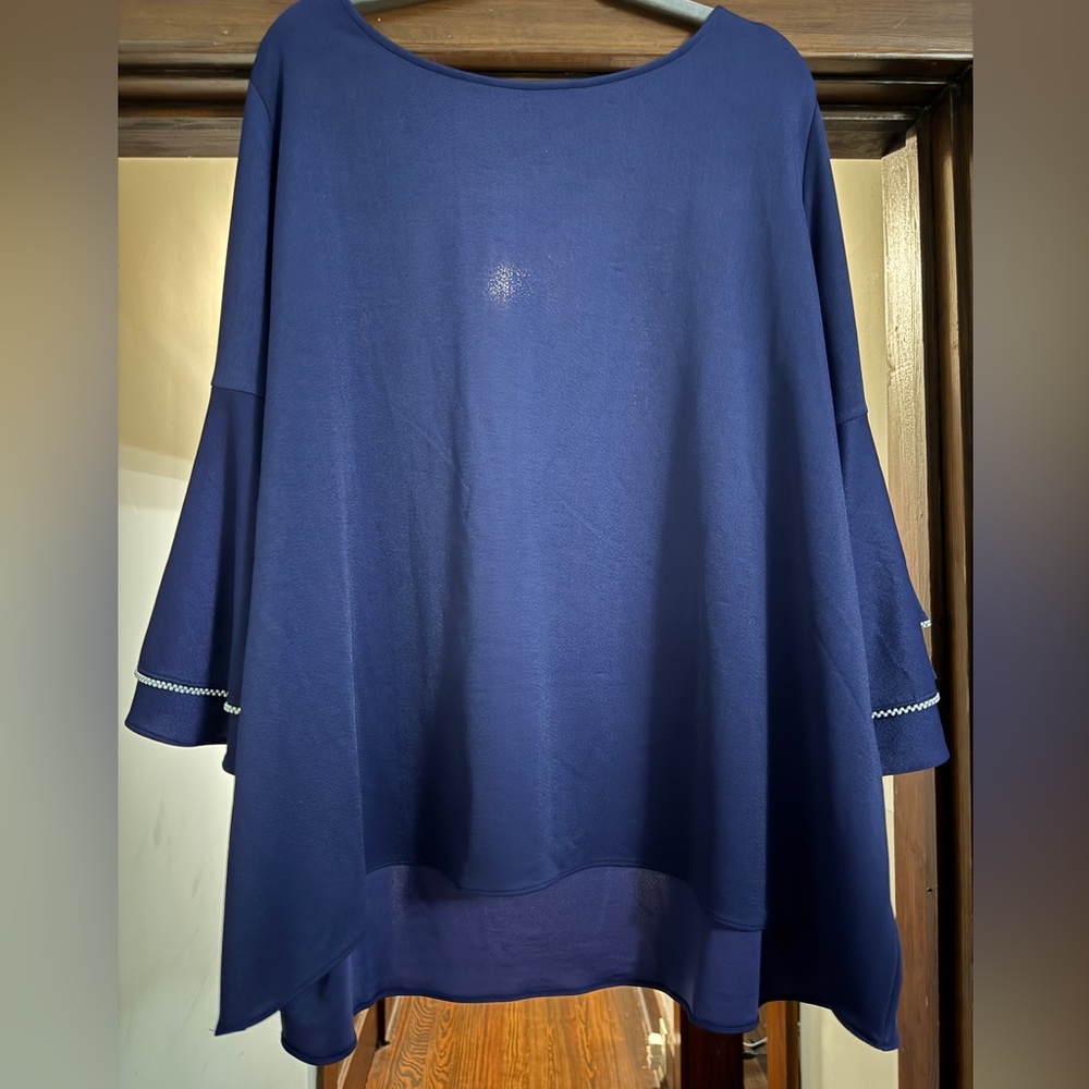 The Limited Deep Blue Long Sleeve Top